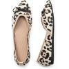 Frank Mully Womens Flat Shoes Classic Pointed Toe Flats Knitted Dress Shoes Soft Flats for Woman Comfortable Dressy(Leopard&bowknot)
