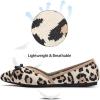 Frank Mully Womens Flat Shoes Classic Pointed Toe Flats Knitted Dress Shoes Soft Flats for Woman Comfortable Dressy(Leopard&bowknot)