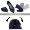 Frank Mully Womens Flat Shoes Classic Pointed Toe Flats Knitted Dress Shoes Soft Flats for Woman Comfortable Dressy(Navy Blue)