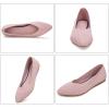 Frank Mully Womens Flat Shoes Classic Pointed Toe Flats Knitted Dress Shoes Soft Flats for Woman Comfortable Dressy(Pink)