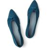 Frank Mully Womens Flat Shoes Classic Pointed Toe Flats Knitted Dress Shoes Soft Flats for Woman Comfortable Dressy(Teal)