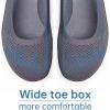Frank Mully Womens Flat Shoes Wide Toe Box Knitted Flats Comfort Wide Width Walking Flats(Grey)