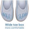 Frank Mully Womens Flat Shoes Wide Toe Box Knitted Flats Comfort Wide Width Walking Flats(Light Grey)