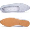 Frank Mully Womens Flat Square Toe Shoes Knitted Work Flat Comfort Dressy Flat Shoes for Daily Lightweight Comfort(Grey/Mesh)