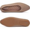 Frank Mully Womens Flat Square Toe Shoes Knitted Work Flat Comfort Dressy Flat Shoes for Daily Lightweight Comfort(Nude)