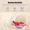 Frank Mully Women’s Flats Square Toe Mary Jane Shoes Ballet Flats with Strap Comfortable Slip On Knit Shoes Dressy Casual(Pink)