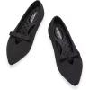 Frank Mully Women’s Flats with Bow Slip on Ballet Shoes Soft Fabric Ballerina Dressy Flats for Women(Black)