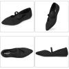 Frank Mully Womens Flats with Straps Pointed Toe Flat Shoes Low Wedge Heel Comfortable Arch Support Flats for Women(Black)