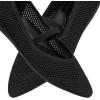 Frank Mully Womens Flats with Straps Pointed Toe Flat Shoes Low Wedge Heel Comfortable Arch Support Flats for Women(Black Mesh)
