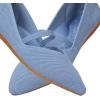 Frank Mully Womens Flats with Straps Pointed Toe Flat Shoes Low Wedge Heel Comfortable Arch Support Flats for Women(Blue)