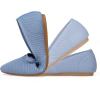 Frank Mully Womens Flats with Straps Pointed Toe Flat Shoes Low Wedge Heel Comfortable Arch Support Flats for Women(Blue)