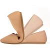 Frank Mully Womens Flats with Straps Pointed Toe Flat Shoes Low Wedge Heel Comfortable Arch Support Flats for Women(Light Khaki)