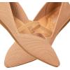 Frank Mully Womens Flats with Straps Pointed Toe Flat Shoes Low Wedge Heel Comfortable Arch Support Flats for Women(Light Khaki)