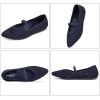 Frank Mully Womens Flats with Straps Pointed Toe Flat Shoes Low Wedge Heel Comfortable Arch Support Flats for Women(Navy Mesh)