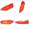Frank Mully Womens Flats with Straps Pointed Toe Flat Shoes Low Wedge Heel Comfortable Arch Support Flats for Women(Orange Red)