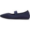 Frank Mully Womens Knit Flats Pointed-Toe Shoes with Elastic Straps Ballerina Flat Shoes for Women Dressy(6089navy)