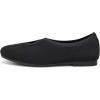 Frank Mully Women’s Knit Flats Teardrop Upper Square-Toe Style Shoes Lightweight Flats for Women Comfortable Slip on Flats for Work Wedding Office(Black)