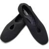 Frank Mully Women’s Knit Flats Teardrop Upper Square-Toe Style Shoes Lightweight Flats for Women Comfortable Slip on Flats for Work Wedding Office(Black)