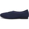 Frank Mully Women’s Knit Flats Teardrop Upper Square-Toe Style Shoes Lightweight Flats for Women Comfortable Slip on Flats for Work Wedding Office(Navyblue)