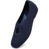 Frank Mully Women’s Knit Flats Teardrop Upper Square-Toe Style Shoes Lightweight Flats for Women Comfortable Slip on Flats for Work Wedding Office(Navyblue)
