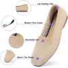 Frank Mully Women’s Loafer Flats Square Toe Comfortable Office Work Shoes, Cute Penny Loafer Slip On Walking Driving Shoes(6026ecru)