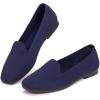 Frank Mully Women’s Loafer Flats Square Toe Comfortable Office Work Shoes, Cute Penny Loafer Slip On Walking Driving Shoes(6027 Royal Blue)