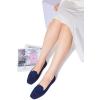 Frank Mully Women’s Loafer Flats Square Toe Comfortable Office Work Shoes, Cute Penny Loafer Slip On Walking Driving Shoes(6027 Royal Blue)