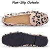 Frank Mully Women’s Loafer Flats Square Toe Comfortable Office Work Shoes, Cute Penny Loafer Slip On Walking Driving Shoes(6027yellow Leopard)