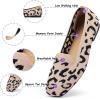 Frank Mully Women’s Loafer Flats Square Toe Comfortable Office Work Shoes, Cute Penny Loafer Slip On Walking Driving Shoes(6027yellow Leopard)