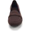 Frank Mully Women’s Loafer Flats Square Toe Comfortable Office Work Shoes, Cute Penny Loafer Slip On Walking Driving Shoes(6046coffee)