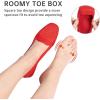 Frank Mully Women’s Loafer Flats Square Toe Comfortable Office Work Shoes, Cute Penny Loafer Slip On Walking Driving Shoes(6046red)