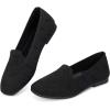Frank Mully Women’s Loafer Flats Square Toe Comfortable Office Work Shoes, Cute Penny Loafer Slip On Walking Driving Shoes(Black Pattern)