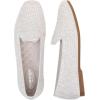 Frank Mully Women’s Loafer Flats Square Toe Comfortable Office Work Shoes, Cute Penny Loafer Slip On Walking Driving Shoes(Cream)