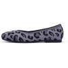 Frank Mully Women’s Loafer Flats Square Toe Comfortable Office Work Shoes, Cute Penny Loafer Slip On Walking Driving Shoes(Grey Leopard)