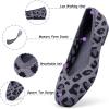 Frank Mully Women’s Loafer Flats Square Toe Comfortable Office Work Shoes, Cute Penny Loafer Slip On Walking Driving Shoes(Grey Leopard)