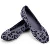 Frank Mully Women’s Loafer Flats Square Toe Comfortable Office Work Shoes, Cute Penny Loafer Slip On Walking Driving Shoes(Grey Leopard)