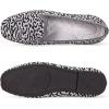 Frank Mully Women’s Loafer Flats Square Toe Comfortable Office Work Shoes, Cute Penny Loafer Slip On Walking Driving Shoes(Grey Pattern)
