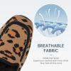 Frank Mully Women’s Loafer Flats Square Toe Comfortable Office Work Shoes, Cute Penny Loafer Slip On Walking Driving Shoes(Leopard)
