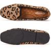 Frank Mully Women’s Loafer Flats Square Toe Comfortable Office Work Shoes, Cute Penny Loafer Slip On Walking Driving Shoes(Leopard Pattern)