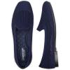 Frank Mully Women’s Loafer Flats Square Toe Comfortable Office Work Shoes, Cute Penny Loafer Slip On Walking Driving Shoes(Navy Mesh)