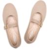 Frank Mully Women’s Mary Jane Flats Comfortable Dressy Ballet Flats Casual Round Toe Slip On Washable Knitted Fabric Office Work Woman Shoes(6088ecru)