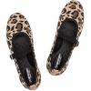 Frank Mully Women’s Mary Jane Flats Comfortable Dressy Ballet Flats Casual Round Toe Slip On Washable Knitted Fabric Office Work Woman Shoes(6088leopard)