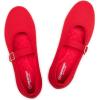 Frank Mully Women’s Mary Jane Flats Comfortable Dressy Ballet Flats Casual Round Toe Slip On Washable Knitted Fabric Office Work Woman Shoes(6088red)