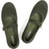 Frank Mully Women’s Mary Jane Flats Comfortable Dressy Ballet Flats Casual Round Toe Slip On Washable Knitted Fabric Office Work Woman Shoes(Armygreen/Mesh)