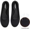 Frank Mully Women’s Mary Jane Flats Comfortable Dressy Ballet Flats Casual Round Toe Slip On Washable Knitted Fabric Office Work Woman Shoes(Black)