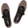Frank Mully Women’s Mary Jane Flats Comfortable Dressy Ballet Flats Casual Round Toe Slip On Washable Knitted Fabric Office Work Woman Shoes(Black&brown Plaid)