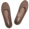 Frank Mully Women’s Mary Jane Flats Comfortable Dressy Ballet Flats Casual Round Toe Slip On Washable Knitted Fabric Office Work Woman Shoes(Brown)