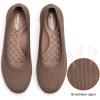 Frank Mully Women’s Mary Jane Flats Comfortable Dressy Ballet Flats Casual Round Toe Slip On Washable Knitted Fabric Office Work Woman Shoes(Brown)