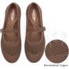 Frank Mully Women’s Mary Jane Flats Comfortable Dressy Ballet Flats Casual Round Toe Slip On Washable Knitted Fabric Office Work Woman Shoes(Coffee/Mesh)