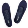 Frank Mully Women’s Mary Jane Flats Comfortable Dressy Ballet Flats Casual Round Toe Slip On Washable Knitted Fabric Office Work Woman Shoes(Navyblue)